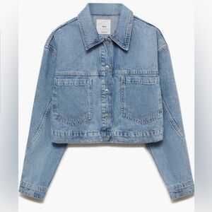 Mango Cropped Denim Jacket